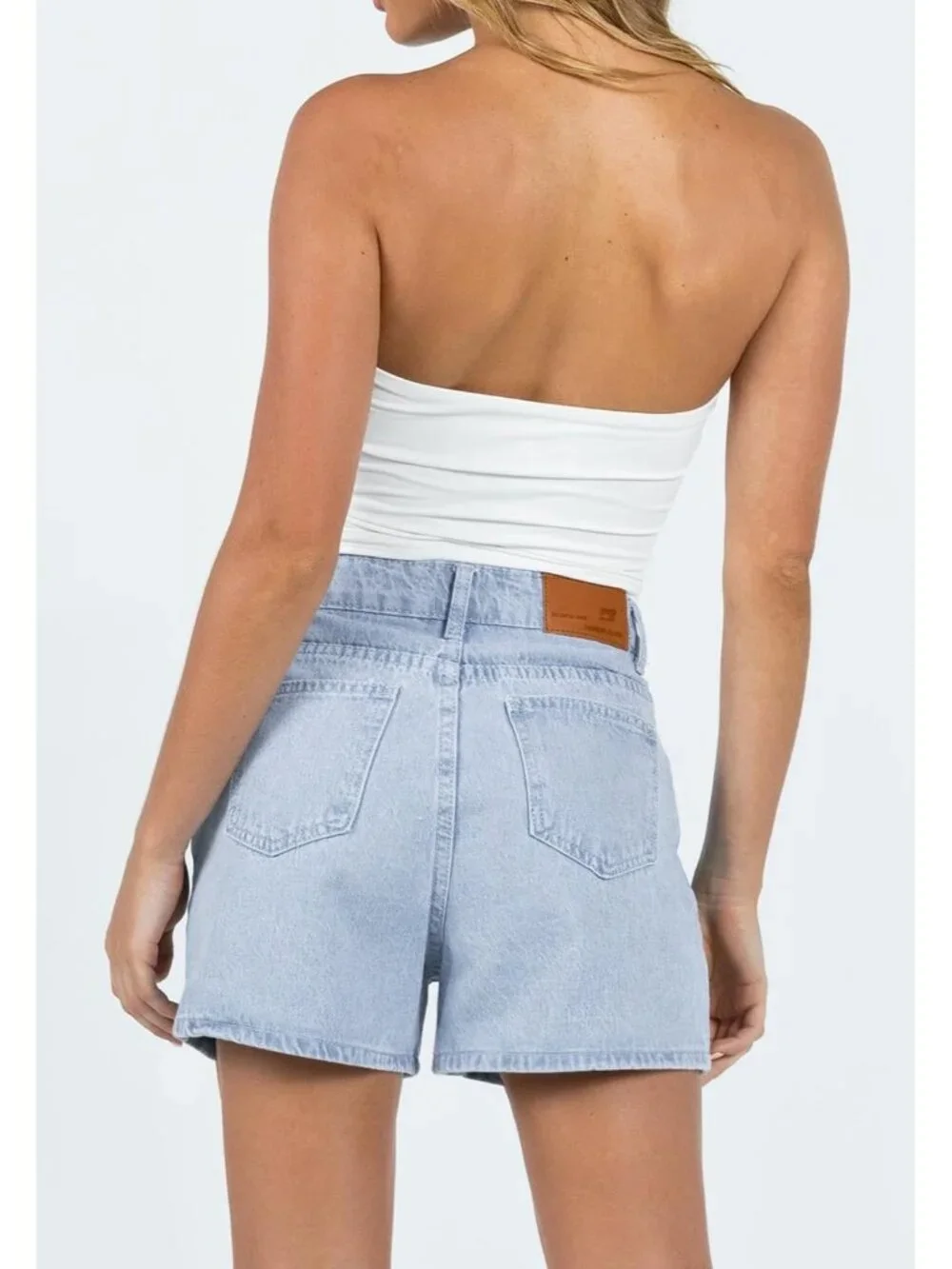 Women's Light Blue Summer Comfortable Stretchy Denim Casual Hot Short Jort Jean